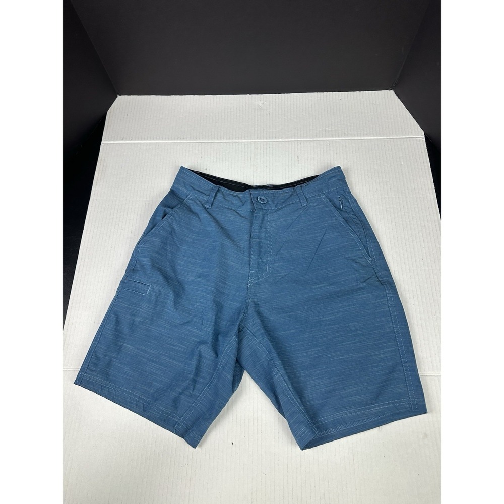 AFTCO 365 Hybrid Bearing Sea Blue Chino Stretch Fishing Shorts 8" Inseam Size 28